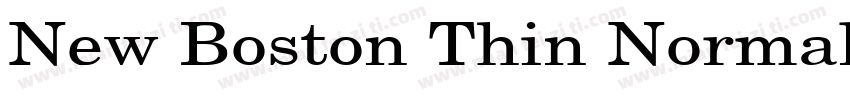 New Boston Thin Normal字体转换